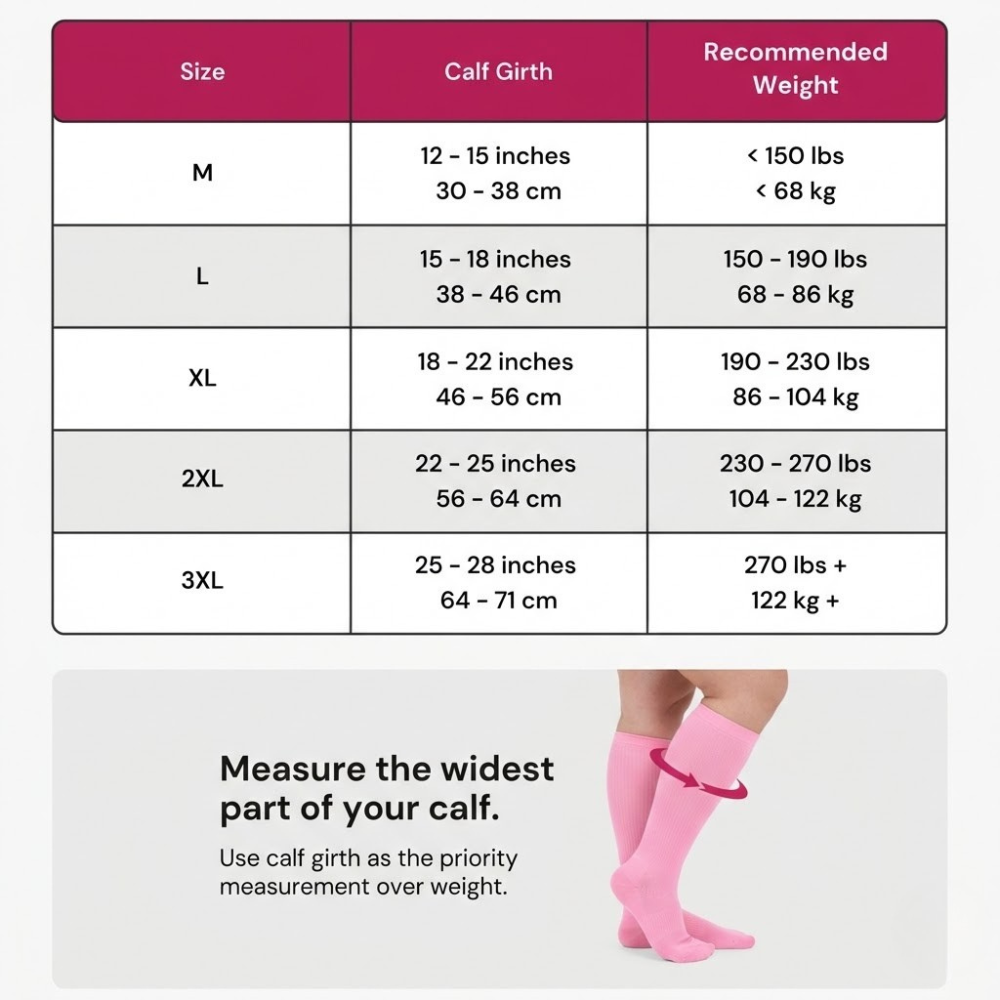 SteadyCalf™ Ultra-Wide Compression Socks
