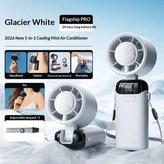 4-in-1 Portable Refrigeration Handheld Turbo Fan With 200 Speed Settings!